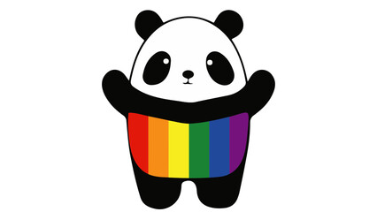Panda LGBT flag colors © Victoria