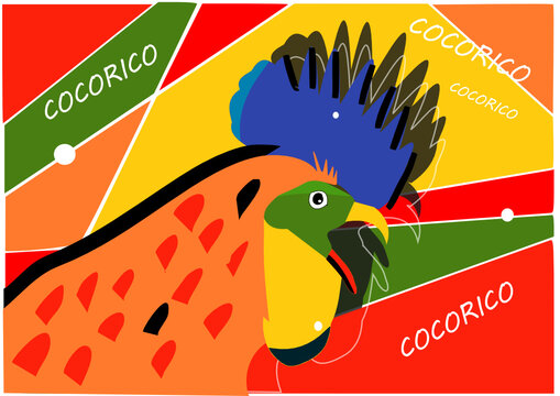 Coq multicolore