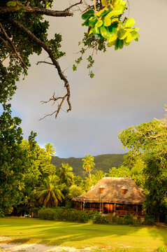 Historical Colonial Dutch Creole's House In The Jungle On The Sunset.