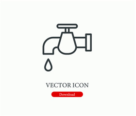 Tap vector icon.  Editable stroke. Linear style sign for use on web design and mobile apps, logo. Symbol illustration. Pixel vector graphics - Vector