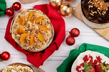 Chocotone de nozes e damasco