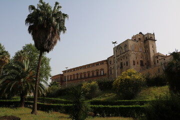 Fototapeta na wymiar The park Villa Bonanno in Palermo, Sicily Italy