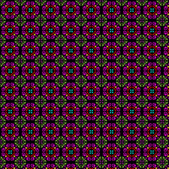 neon seamless intricate tile pattern on black background