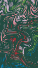 Ornamental background with abstract patterns of dominant green colors.