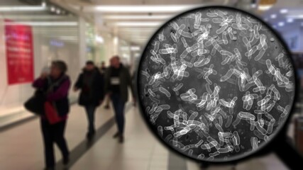 Searching for virus on public place