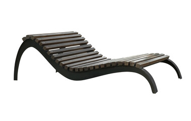 A couch chair for a park area, a recreation area, on a white background in isolation