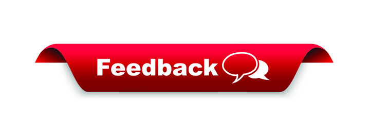 feedback ribbon. feedback isolated paper sign. banner.
