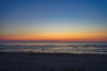 sunset on Henne beach, Jutland, Denmark