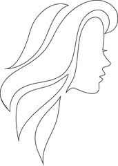 modern beauty salon logo, woman icon, new brand vector