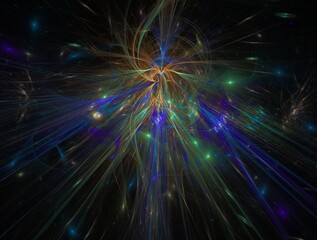 Naklejka premium Imaginatory fractal background generated Image