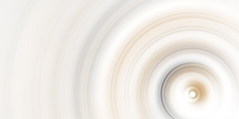 Trendy spiral background, circles, lines in beige, cream and black colors. Stripes background, colored lines, horizontal illustration.