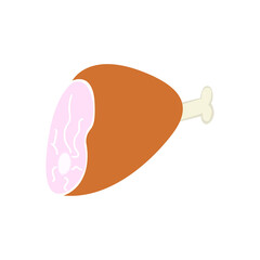 meat icon on a white background, vector illustration