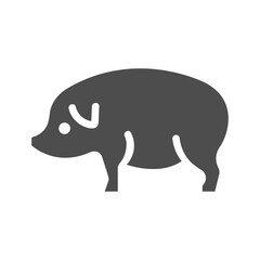 pig icon on a white background, vector illustration