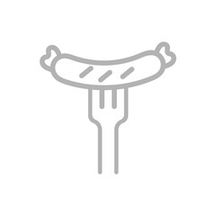 sausage icon on a white background, vector illustration