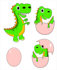 Fototapeta premium Cute dinosaur vector illustration. cute vector