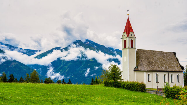 Church Maria Heimsuchung Telfs in the mountains Austria