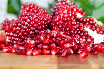 delicious and healthy pomegranate