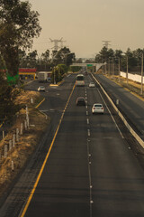 Pan-American Highway, with several cars circulating on it.