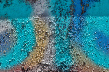 Old abandoned bus covered in graffiti, Washtucna, Washington State