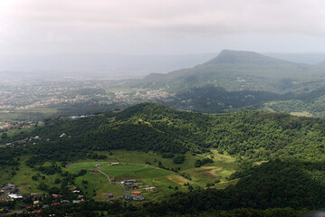 Looking down on outer Wollongong city