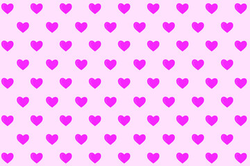 Pink Hearts Pattern Romantic Background