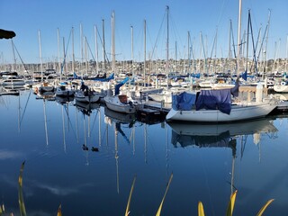Fototapeta na wymiar Boats in San Diego