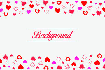 Decoration Card Background With Heart Shapes
