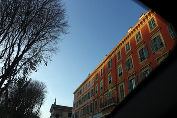 View of a palace from the car