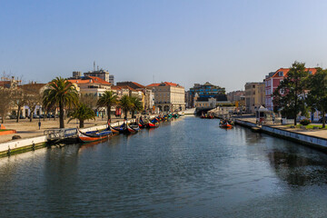Obraz premium Boats at Aveiro's ria, Portugal