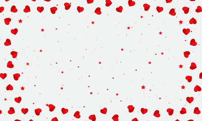 Greeting Card Background With Hearts and Stars