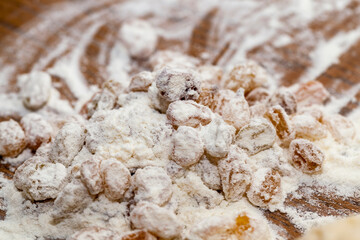 fresh raw dough for baking