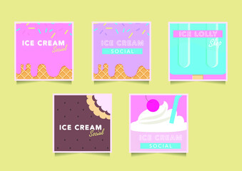 Social Post ice cream ice lolly milk shake icecream sandwich