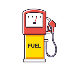 Petrol fuel pump, gas filling station isolated.
