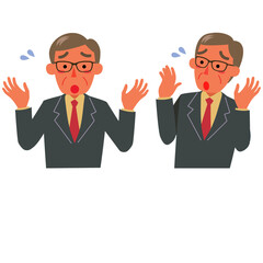 困るシニアのビジネスマン