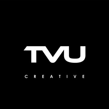 TVU Letter Initial Logo Design Template Vector Illustration