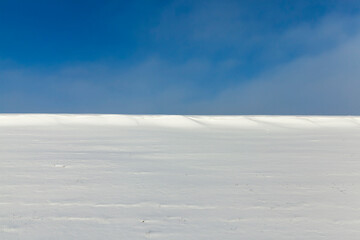 snow drifts in the winter season