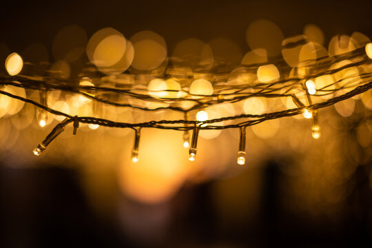 Close-up Of Illuminated Christmas Lights