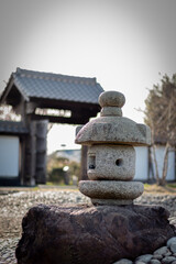 stone lantern in the water