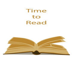 Retro open book and phrase 