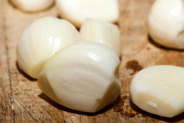 Fototapeta na wymiar vegetables garlic when cooking