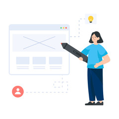 
Website under construction in flat illustration editable vector design 

