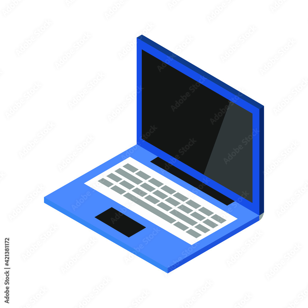 Poster Isometric laptop