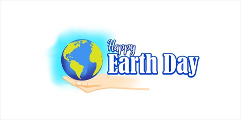Happy earth day-vector illustration with abstract background 