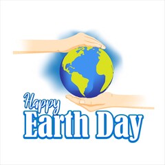 Happy earth day-vector illustration with abstract background 