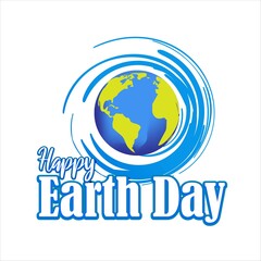 Happy earth day-vector illustration with abstract background 