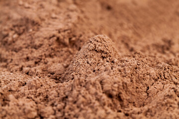 a large pile made from cocoa