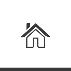 Obraz premium Home Icon. House Icon vector. Flat Illustration. Stay home.