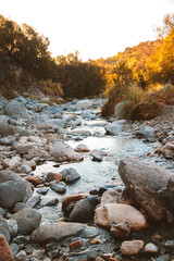 mountain river in autumn