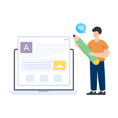 
Social media content sharing flat illustration 

