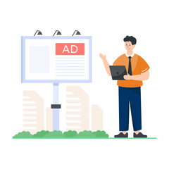 
Social media content sharing flat illustration 

